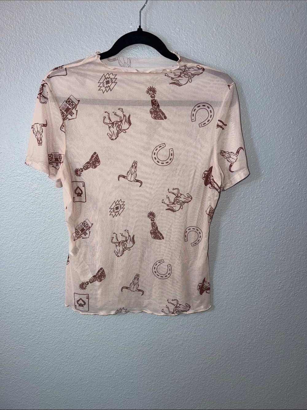 Women's Sheer Western Print Tee